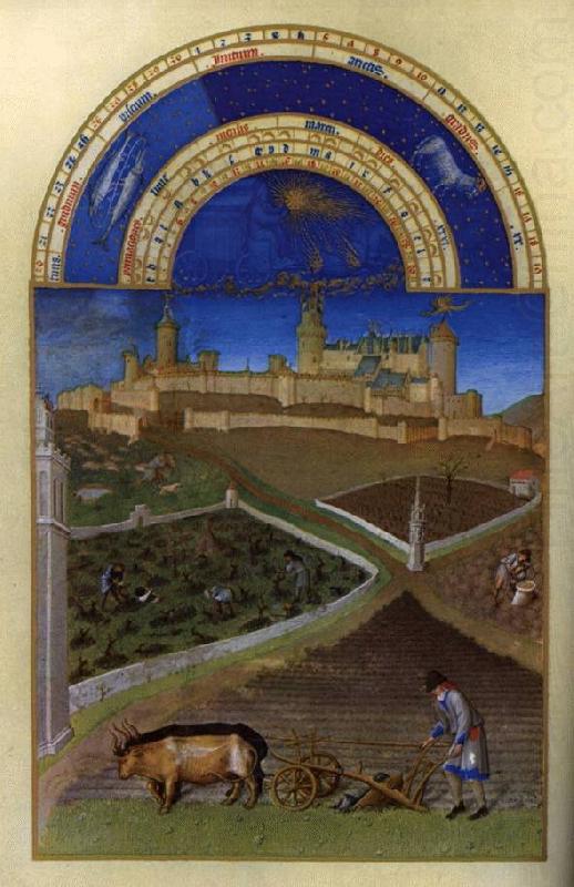 LIMBOURG brothers Les trs riches heures du Duc de Berry: Mars (March) wf china oil painting image